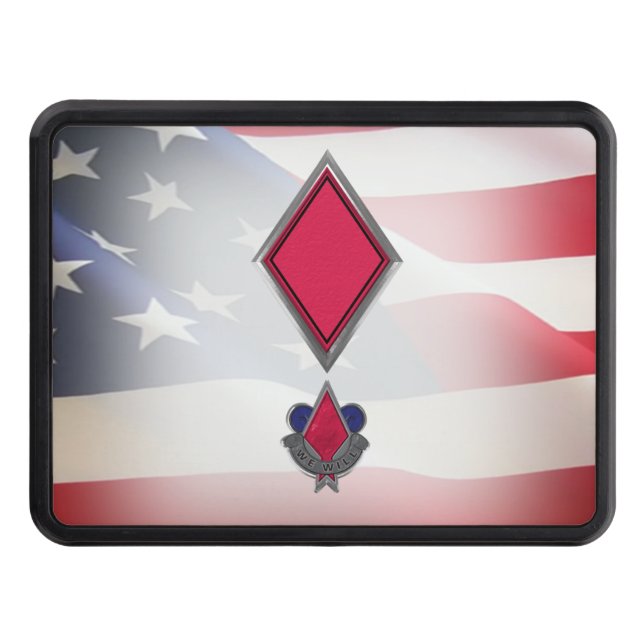 Femte infanteridivisionen Red Djävulen Patch Hitch Dragkroksskydd (Framsidan)