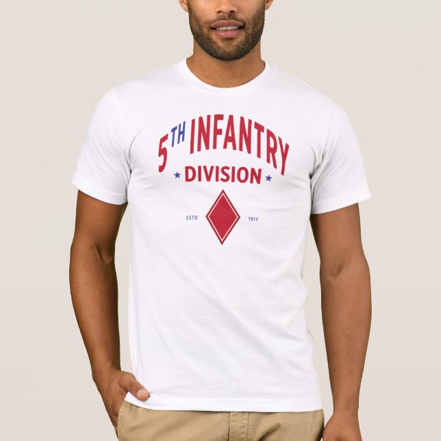 Femte Infantry-divisionen - Förenta Stater T Shirt (Framsida)