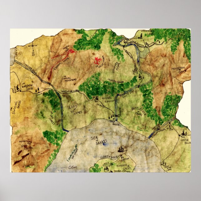 Femte Karta i den glömda Realm Poster (Framsidan)