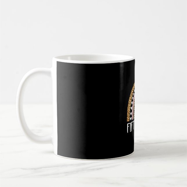 Femte klass boho regnbåge leopard tillbaka till sk kaffemugg (Vänster)