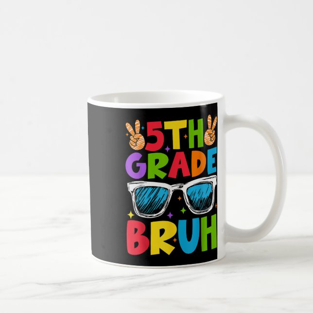 Femte Klass Bruh Sungles Back to school Lycklig Fi Kaffemugg (Höger)