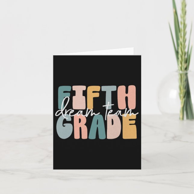 Femte Klass Dream Team Groovy Lärare tillbaka till Kort (Framsida)