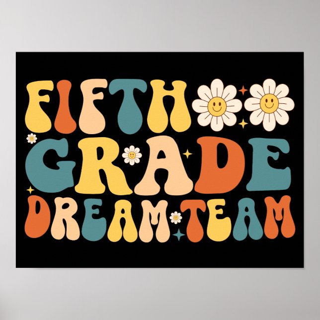 Femte Klass Dream Team Teacher Student Poster (Framsidan)