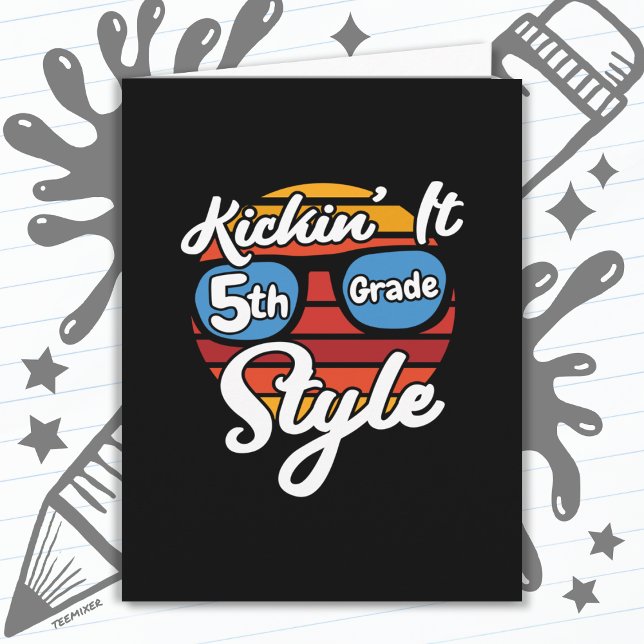 Femte Klass första dagen Klass Back to school Kort (Skapare uppladdad)