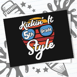 Femte Klass första dagen Klass Back to school Vykort