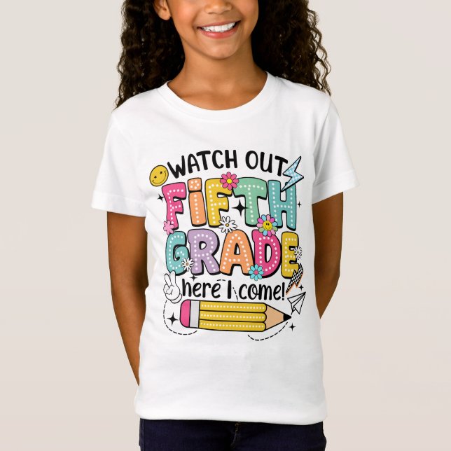 Femte klass, full fart framåt! t shirt (Framsida)