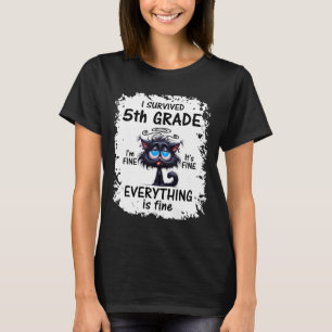 Femte Klass Grad 2025 Överlevt jag femte Klass T Shirt