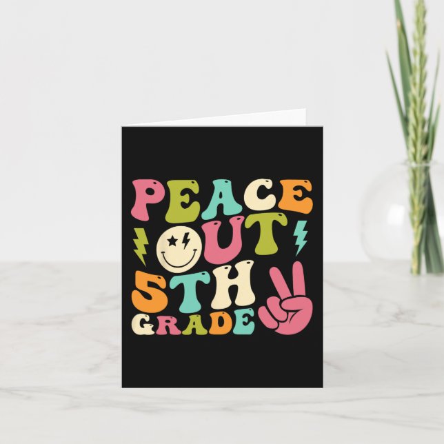 Femte Klass Groovy Studenten förra skoldagen Kort (Framsida)