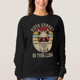 Femte klass Inget Prob Llama Lärare Student Tillba T Shirt