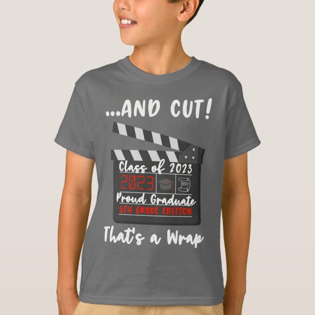 Femte Klass-klassen 2023 Studenten Funny T Shirt (Framsida)