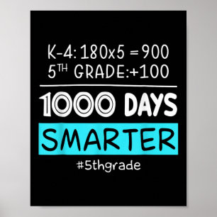 Femte Klass-läraren 1 000 dagar Smartare 100 dagar Poster