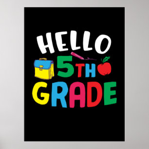 Femte Klass-läraren Hej Klass femte Poster