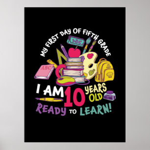 Femte Klass-läraren min första dag Klass 5 Poster