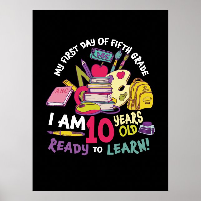 Femte Klass-läraren min första dag Klass 5 Poster (Framsidan)