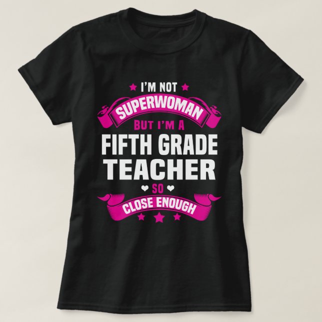 Femte Klass-läraren T Shirt (Design framsida)