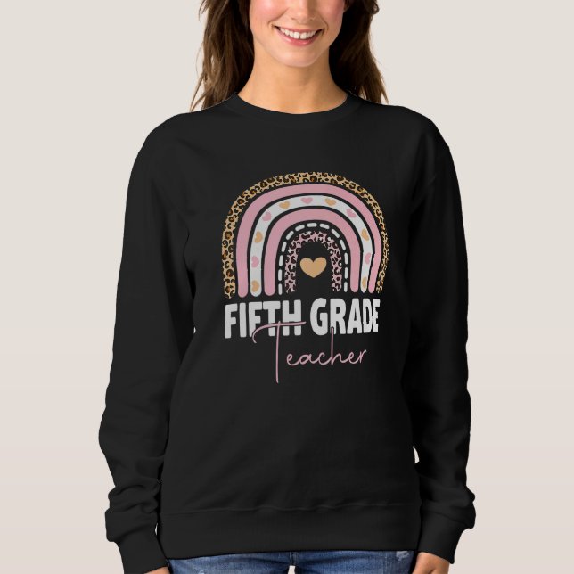 Femte Klass-lärarteamet 5:e Klass-torget Regnbåge T Shirt (Framsida)