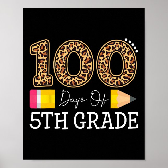 Femte Klass-leoparddagen i Lycklig 100 dagar Poster (Framsidan)