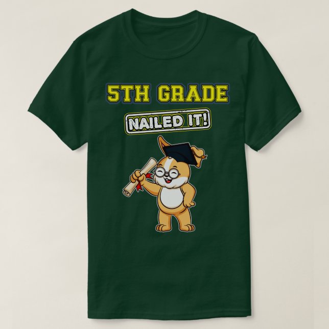 Femte Klass - Nail it Mitten School Studenten 8 T Shirt (Design framsida)