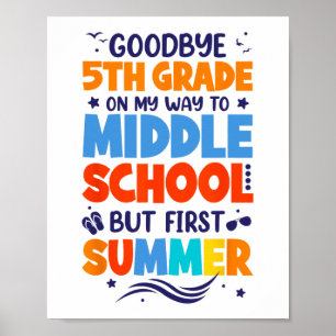 Femte Klass på min väg till Mitten-skolan men förs Poster