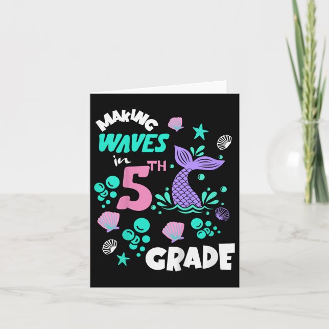 Femte Klass-pupil Lycklig 1:a dagen Back to school Kort (Framsida)