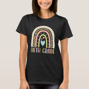Femte Klass Rainbow Leopard Girls Teacher Team 5 T Shirt