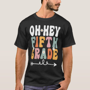 Femte Klass Retro Groovy Lärare Student 5 t Shirt