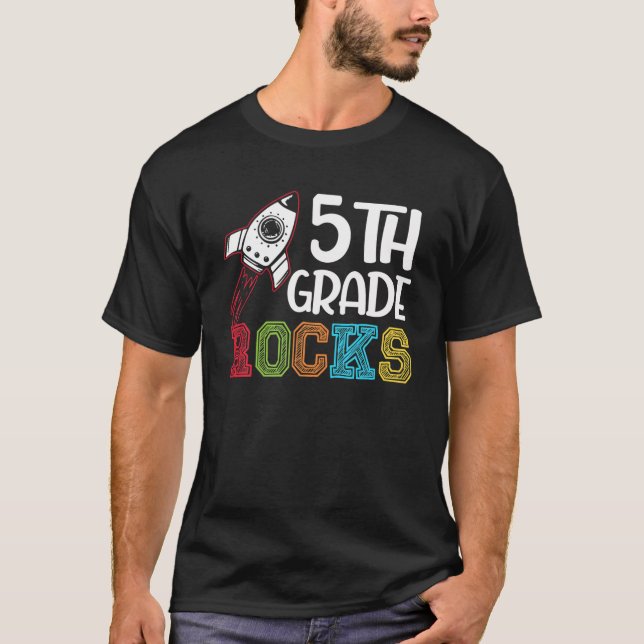 Femte Klass Sten | Back to school femte Klass-pers T Shirt (Framsida)