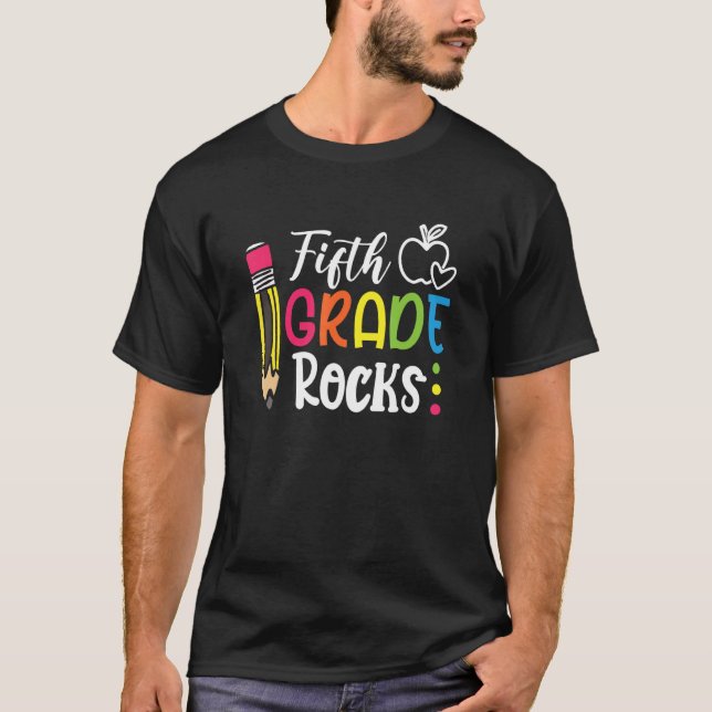 Femte Klass Sten Back to school Hej 5 Klass T Shirt (Framsida)
