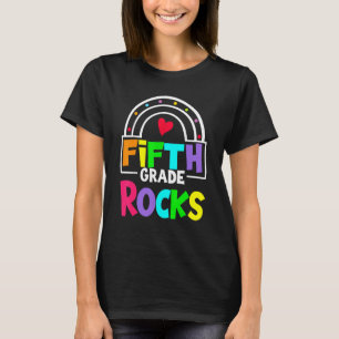 Femte Klass-Sten-regnbåge femte Klass Back to scho T Shirt