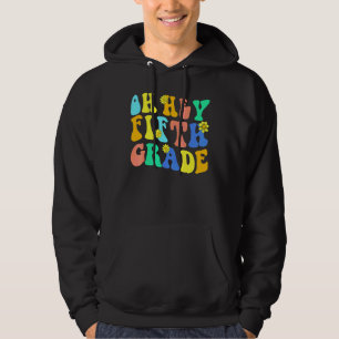 Femte klass tillbaka till skolan lärare barn åh he hoodie