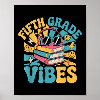 Femte Klass Vibes Back to school Lärare Kid 5th G Poster