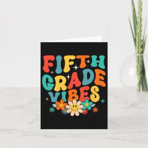 Femte Klass Vibes Back to school Retro femte Klass Kort