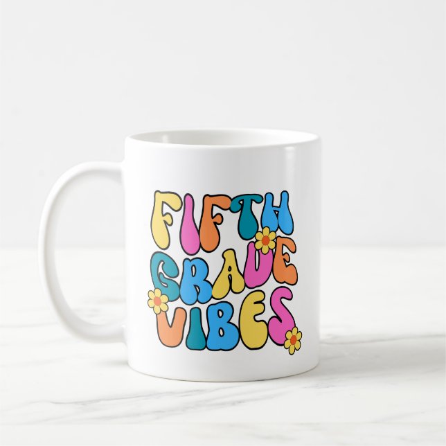 Femte Klass Vibes - Back to school Retro Kaffemugg (Vänster)