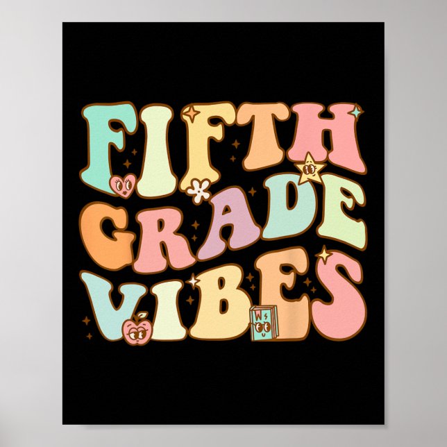 Femte Klass Vibes - femte Klass-teamets retro, för Poster (Framsidan)