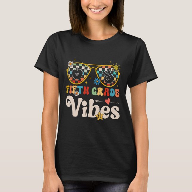 Femte Klass Vibes - femte Klass-teamets retro, för T Shirt (Framsida)
