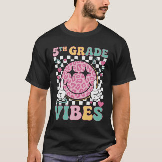 Femte Klass Vibes Groovy Back to school femte Klas T Shirt