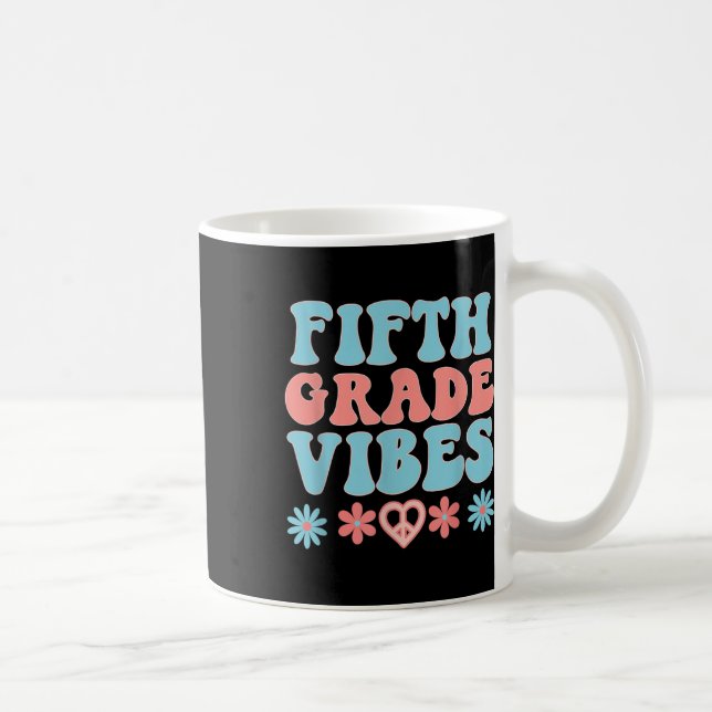Femte Klassens Vibrationer - Lärare Elev Retro Til Kaffemugg (Höger)