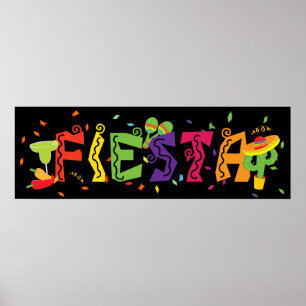 Femte Maj-firande Färgglad Fest Banner Poster