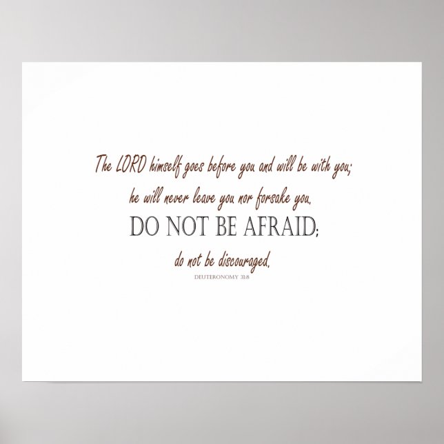 Femte Mosebok 31:8 Herren går före dig Poster (Framsidan)