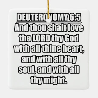 Femte Mosebok 6:5 KJV Bibelvers Julgransprydnad Keramik