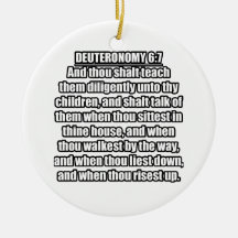 Femte Mosebok 6:7 KJV Bibelvers