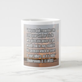 Femte Mosebok 8:18 WEBU Mugg Jumbo Mugg