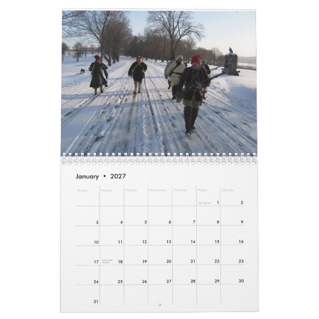 Femte New York kalender för 2012 (Jan 2027)