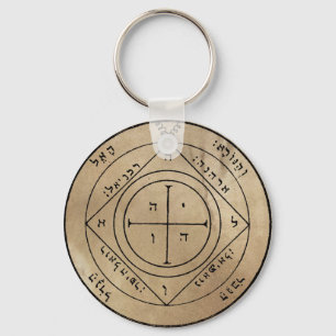 Femte Pentacle av Saturn Keychain Nyckelring