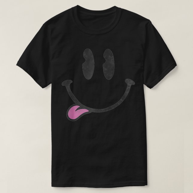 Femte Sol 90-talet Stil Distress Smiley face T Shirt (Design framsida)