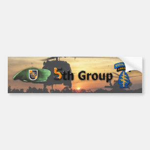 Femte Speciella styrgruppen SFG SF Veterans LRRP Bildekal