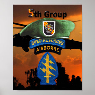 Femte Speciella styrgruppen SFG SF Veterans LRRP Poster