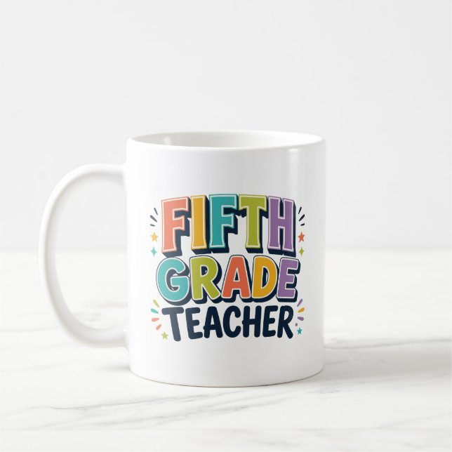 Femteklasslärare Tacksamhetspresent Kaffemugg (Vänster)