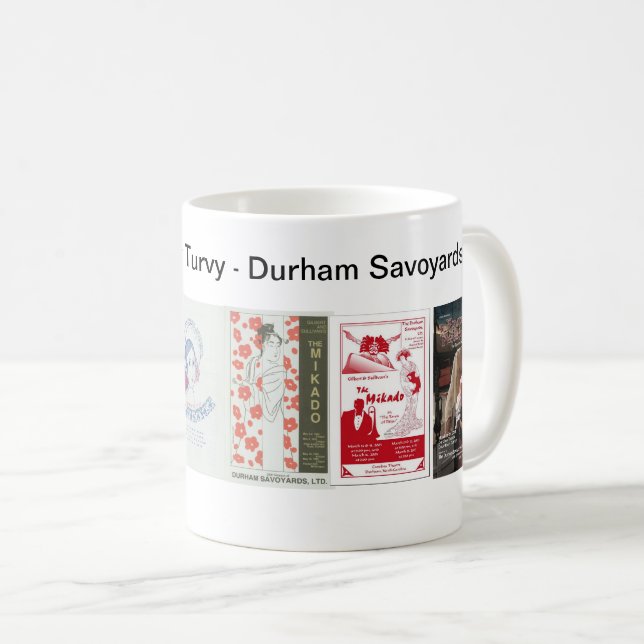 Femtio år av muggen för Durham Savoyards ABkaffe Kaffemugg (Framsida höger)