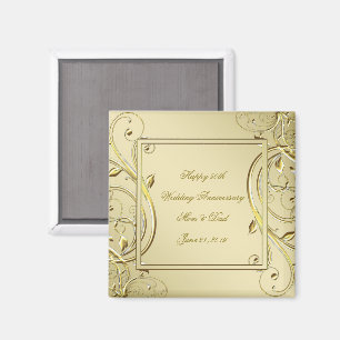 Femtio Bröllop-årsdagen för det blommande Guld Magnet